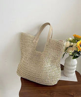 Green Versatile Large Capacity Straw Woven Shoulder Bag